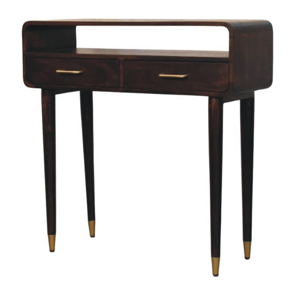 Valenza Solid Mango Wood Console Table – Velvet Mocha Finish
