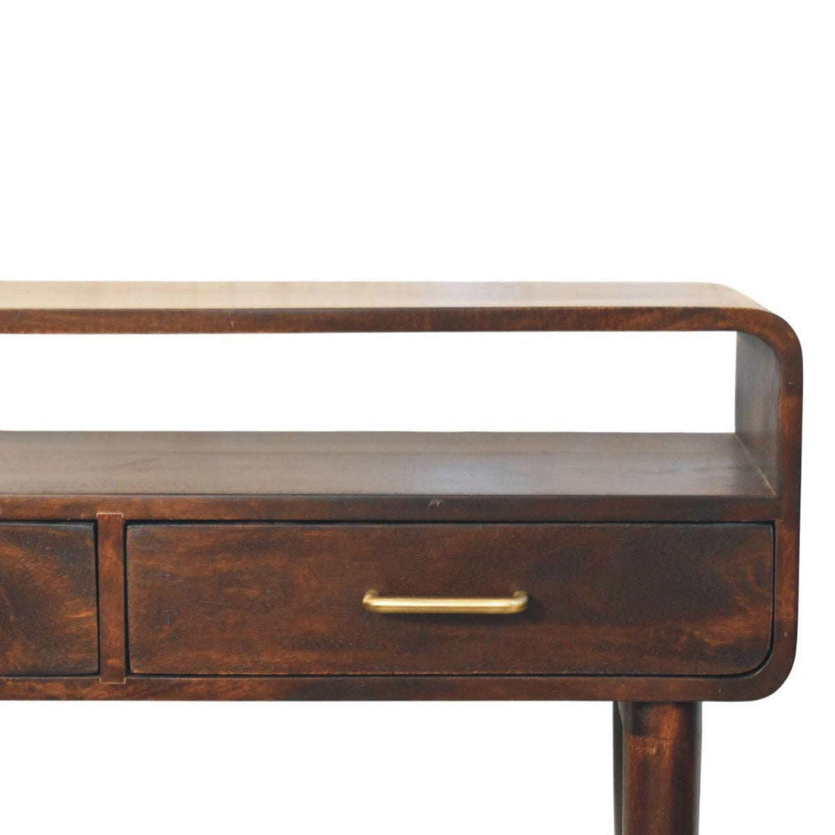 Valenza Solid Mango Wood Console Table – Velvet Mocha Finish