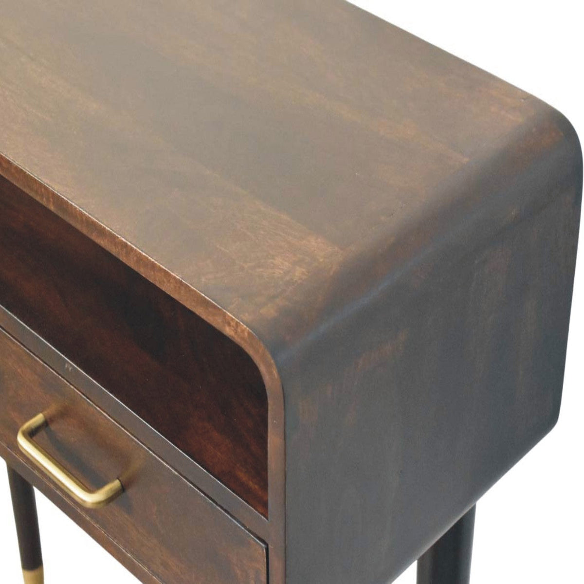 Valenza Solid Mango Wood Console Table – Velvet Mocha Finish