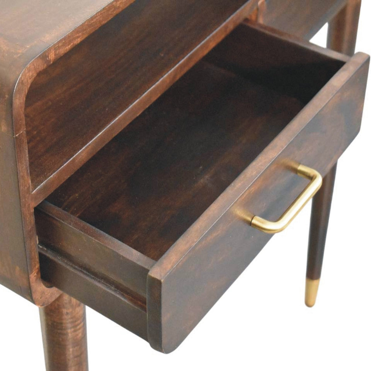 Valenza Solid Mango Wood Console Table – Velvet Mocha Finish