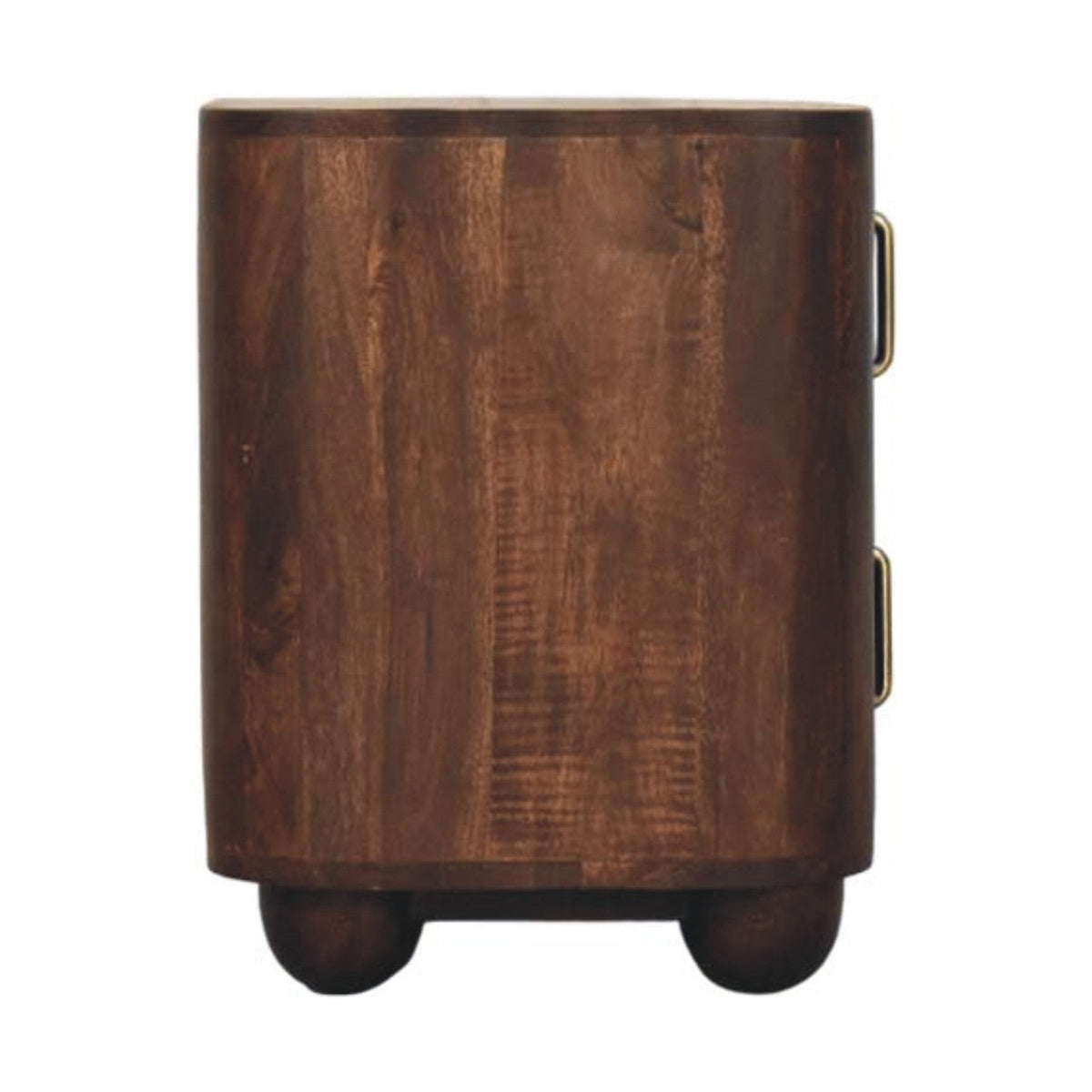 Marlowe Fluted Solid Mango Wood Nightstand – California Walnut Finish