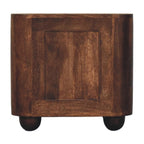 Marlowe Fluted Solid Mango Wood Nightstand – California Walnut Finish