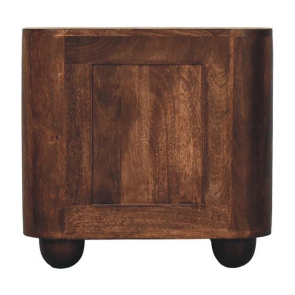 Marlowe Fluted Solid Mango Wood Nightstand – California Walnut Finish