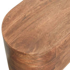 Curva Solid Mango Wood Storage Trunk – Roasted Almond Finish