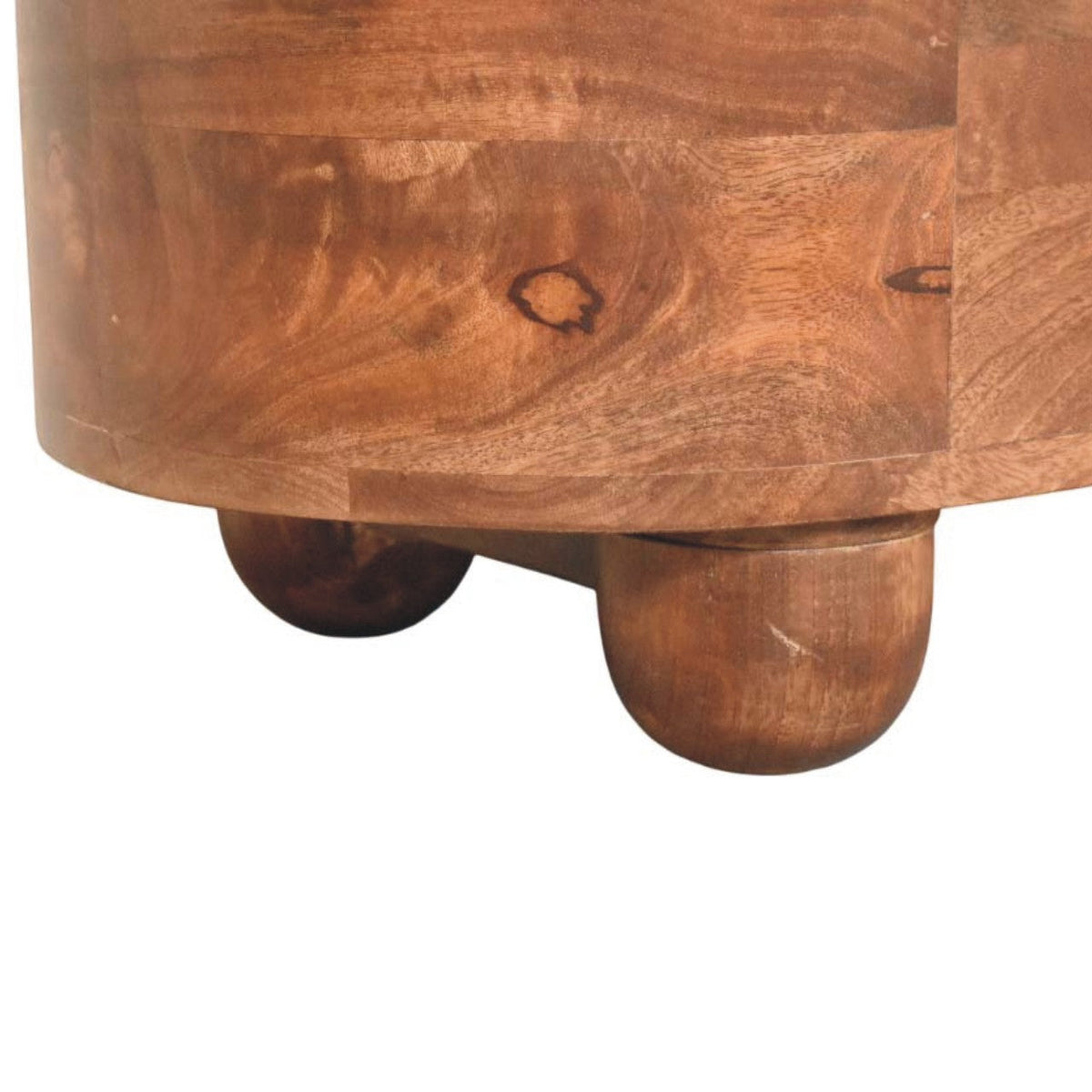Curva Solid Mango Wood Storage Trunk – Roasted Almond Finish