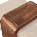 Arden Bouclé Bench Duo – Honey Caramel Finish