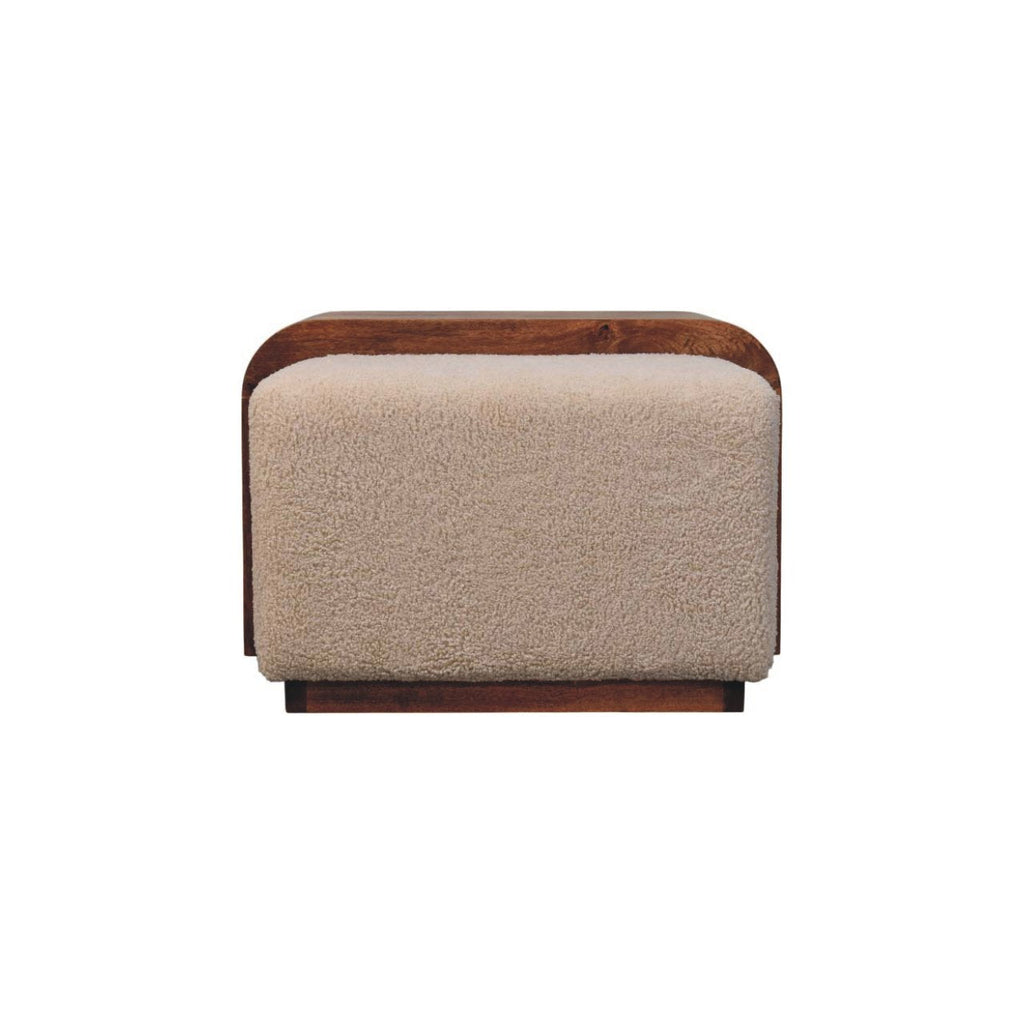 Arden Bouclé Bench Duo – Honey Caramel Finish