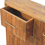 Ridgefront Solid Mango Wood Chest – Amber Oak Finish