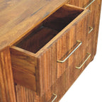 Ridgefront Solid Mango Wood Chest – Amber Oak Finish