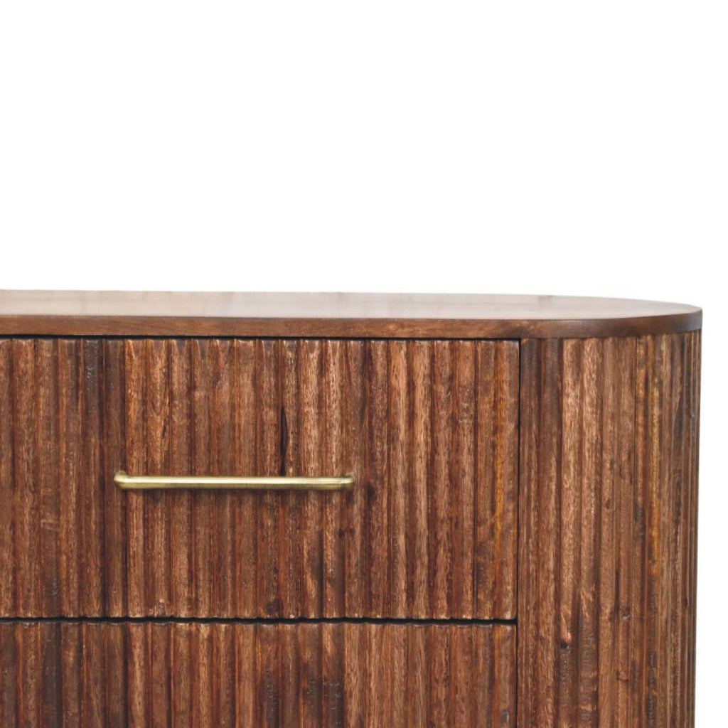 Ridgefront Solid Mango Wood Chest – Roasted Almond Finish