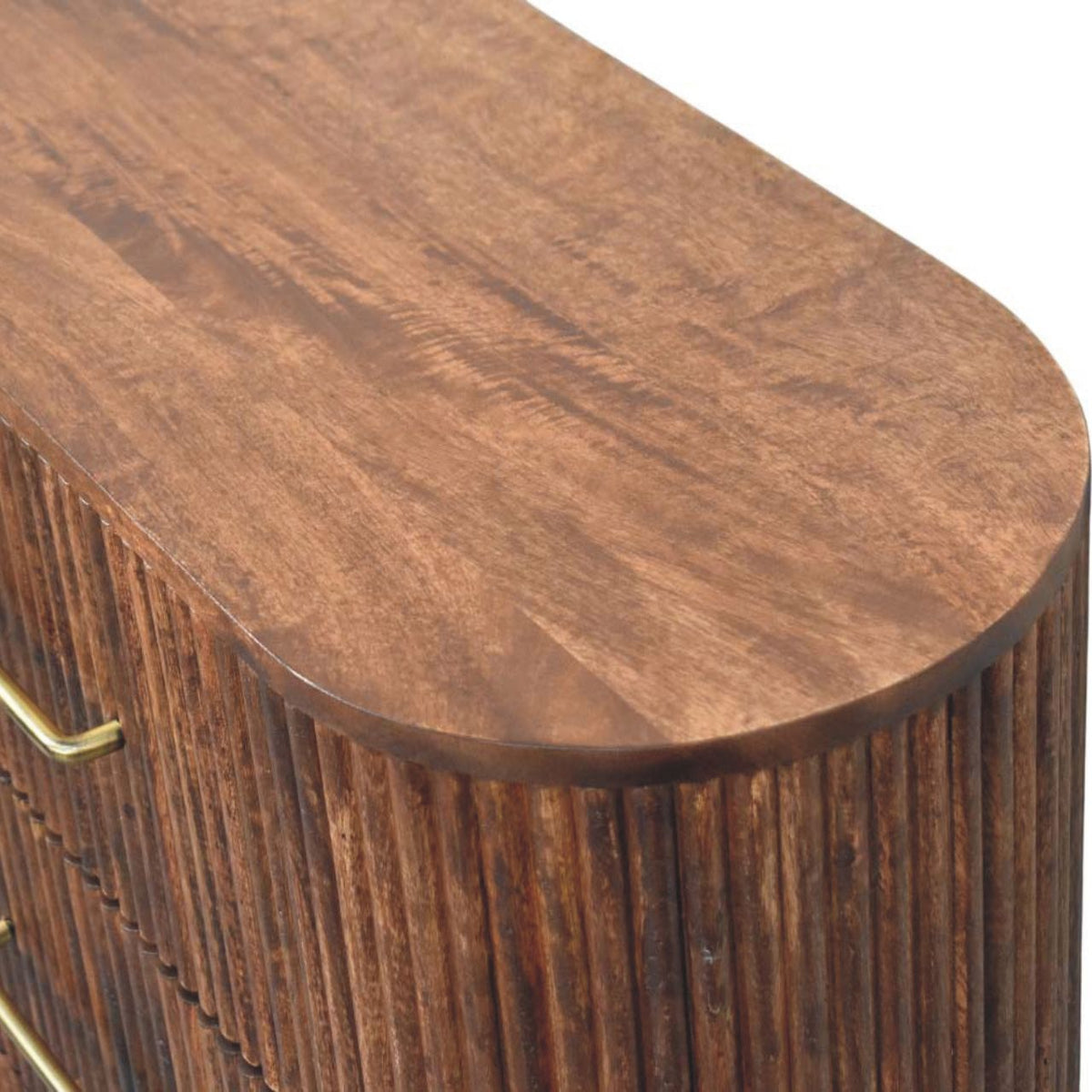 Ridgefront Solid Mango Wood Chest – Roasted Almond Finish
