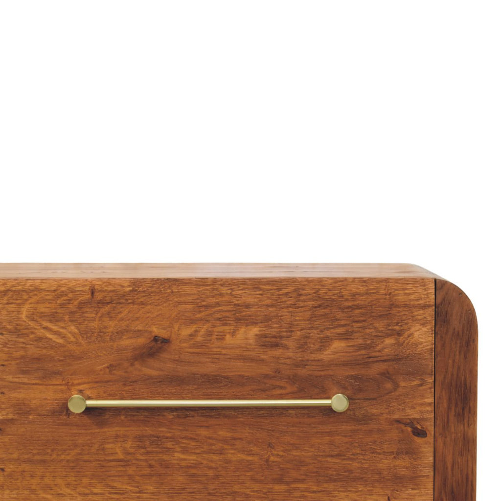 Aurelio Four Drawer Solid Wood Chest – Tiger Oak Finish