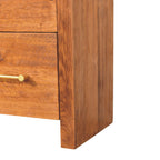 Aurelio Four Drawer Solid Wood Chest – Tiger Oak Finish