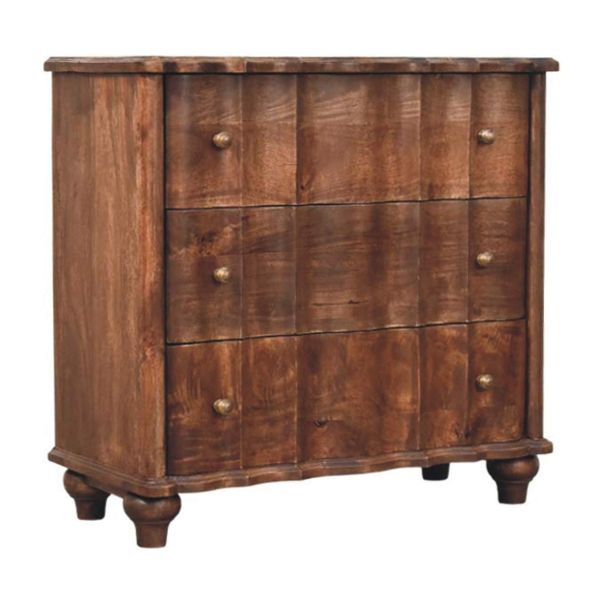 Lume Roasted Panel Solid Mango Wood Chest – Roasted Almond Finish