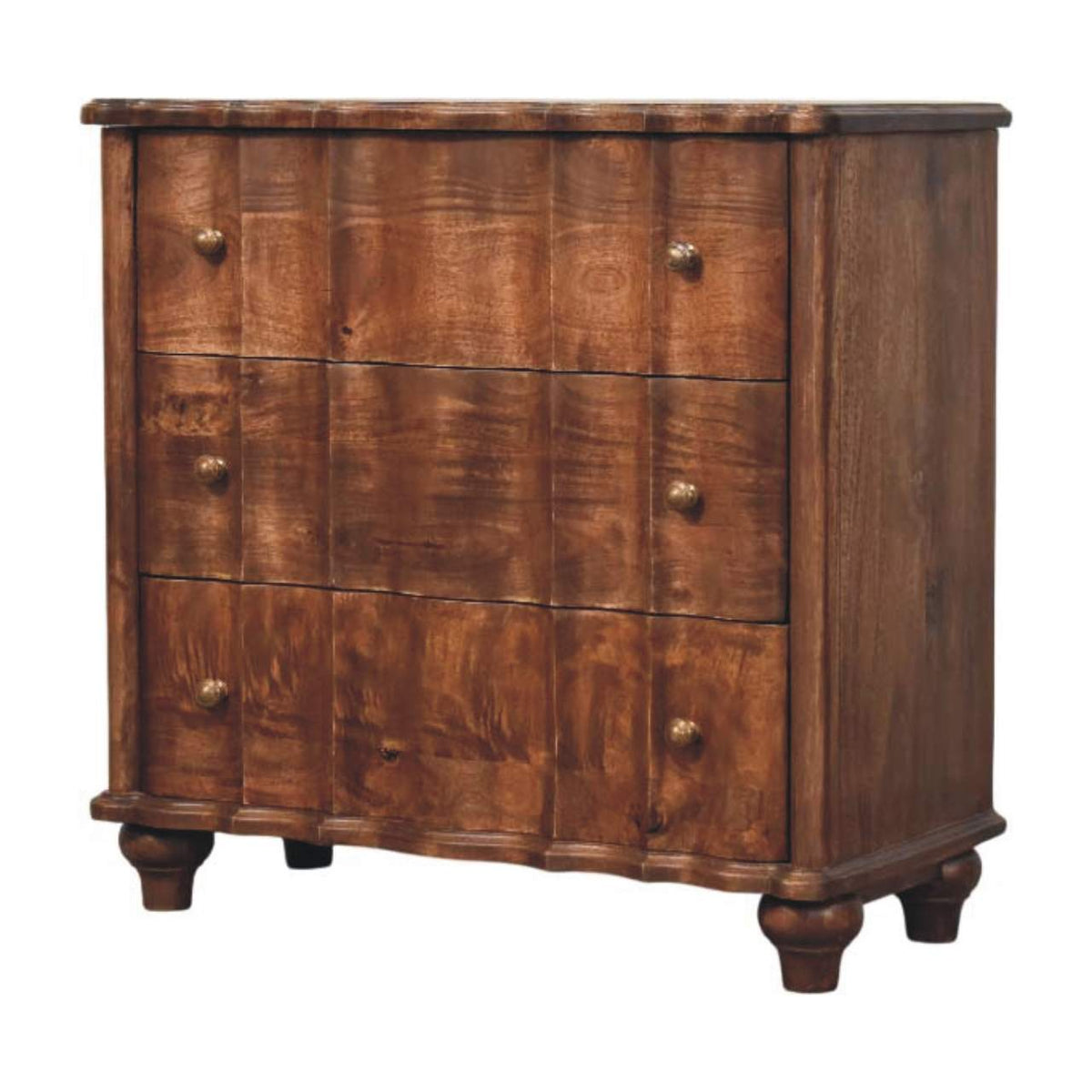 Lume Roasted Panel Solid Mango Wood Chest – Roasted Almond Finish