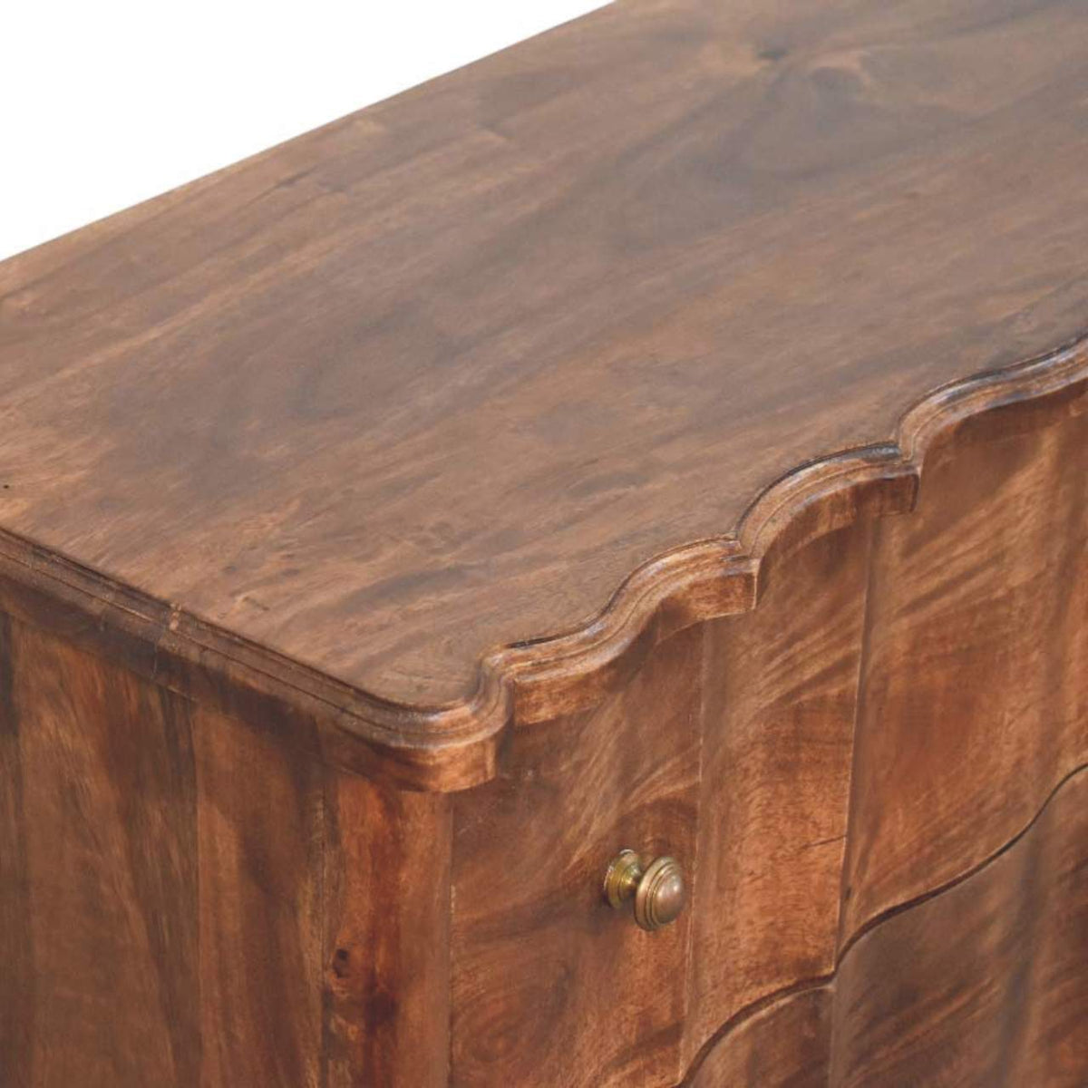 Lume Roasted Panel Solid Mango Wood Chest – Roasted Almond Finish