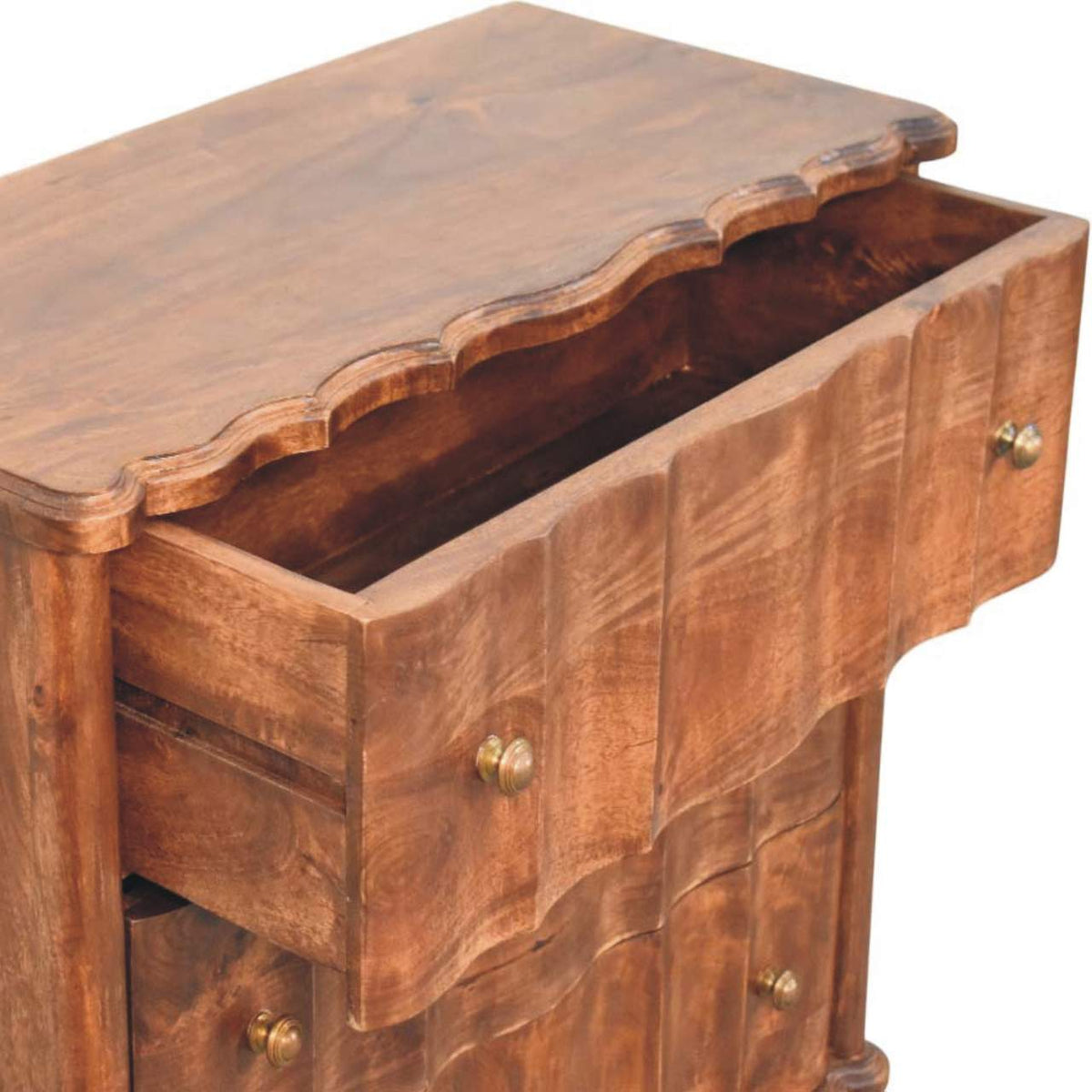 Lume Roasted Panel Solid Mango Wood Chest – Roasted Almond Finish