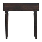 Cadiz Carved Slim Solid Mango Wood Console – Velvet Mocha Finish