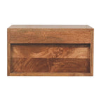 Cadiz Carved Slot-Drawer Solid Mango Wood Bedside Table – Golden Teak Finish