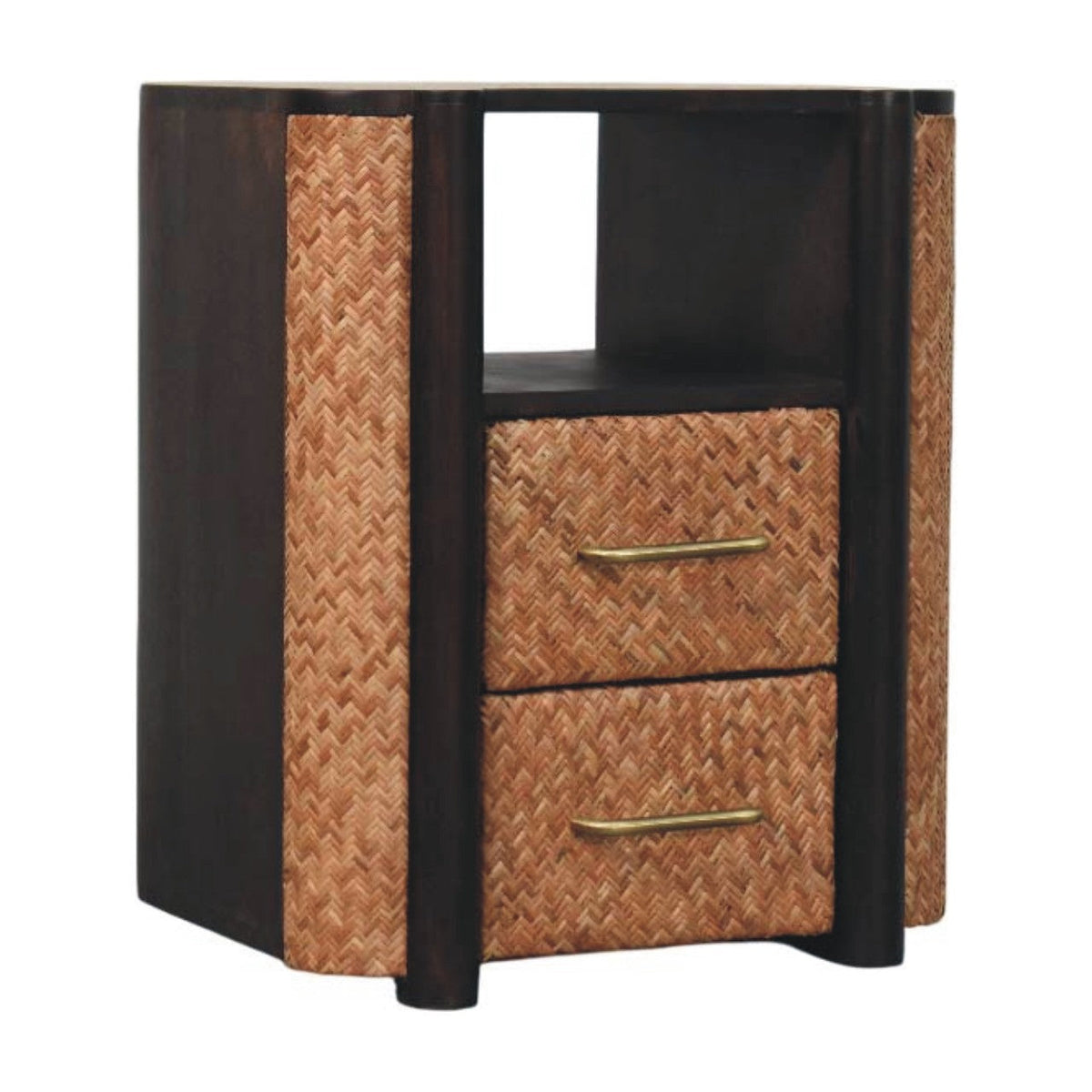 Havana Solid Mango Wood Nightstand – Velvet Mocha Finish