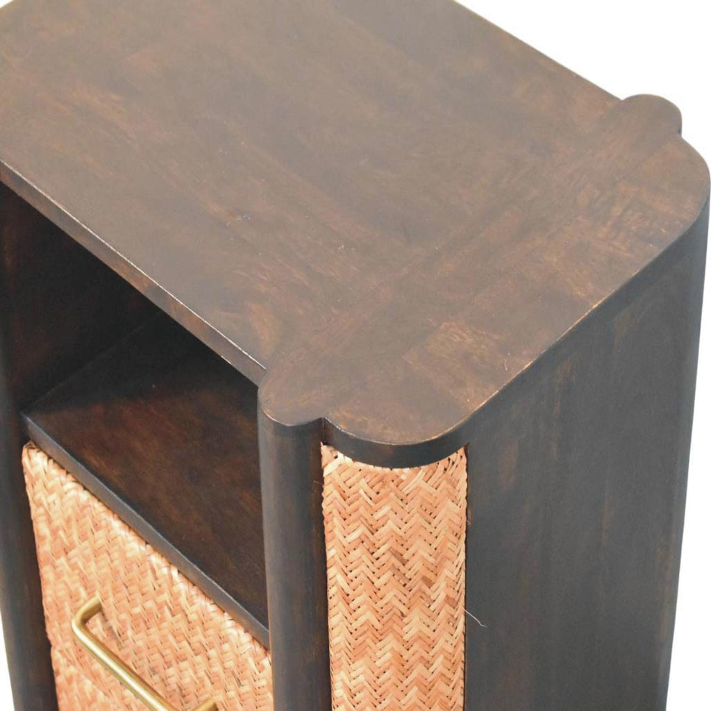 Havana Solid Mango Wood Nightstand – Velvet Mocha Finish