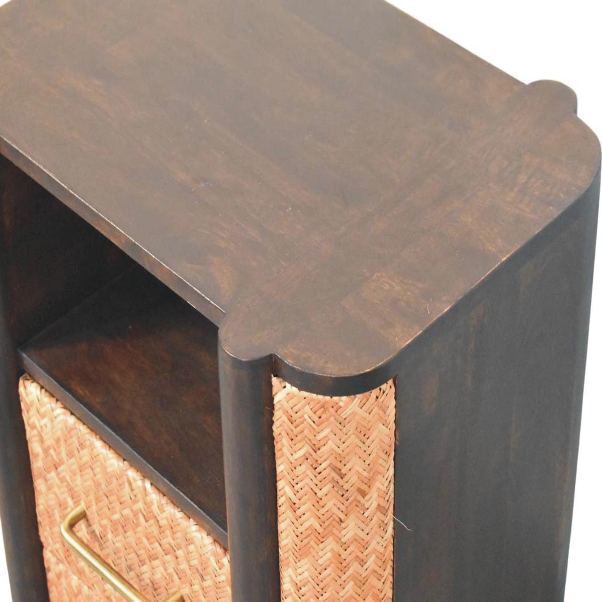 Havana Solid Mango Wood Nightstand – Velvet Mocha Finish