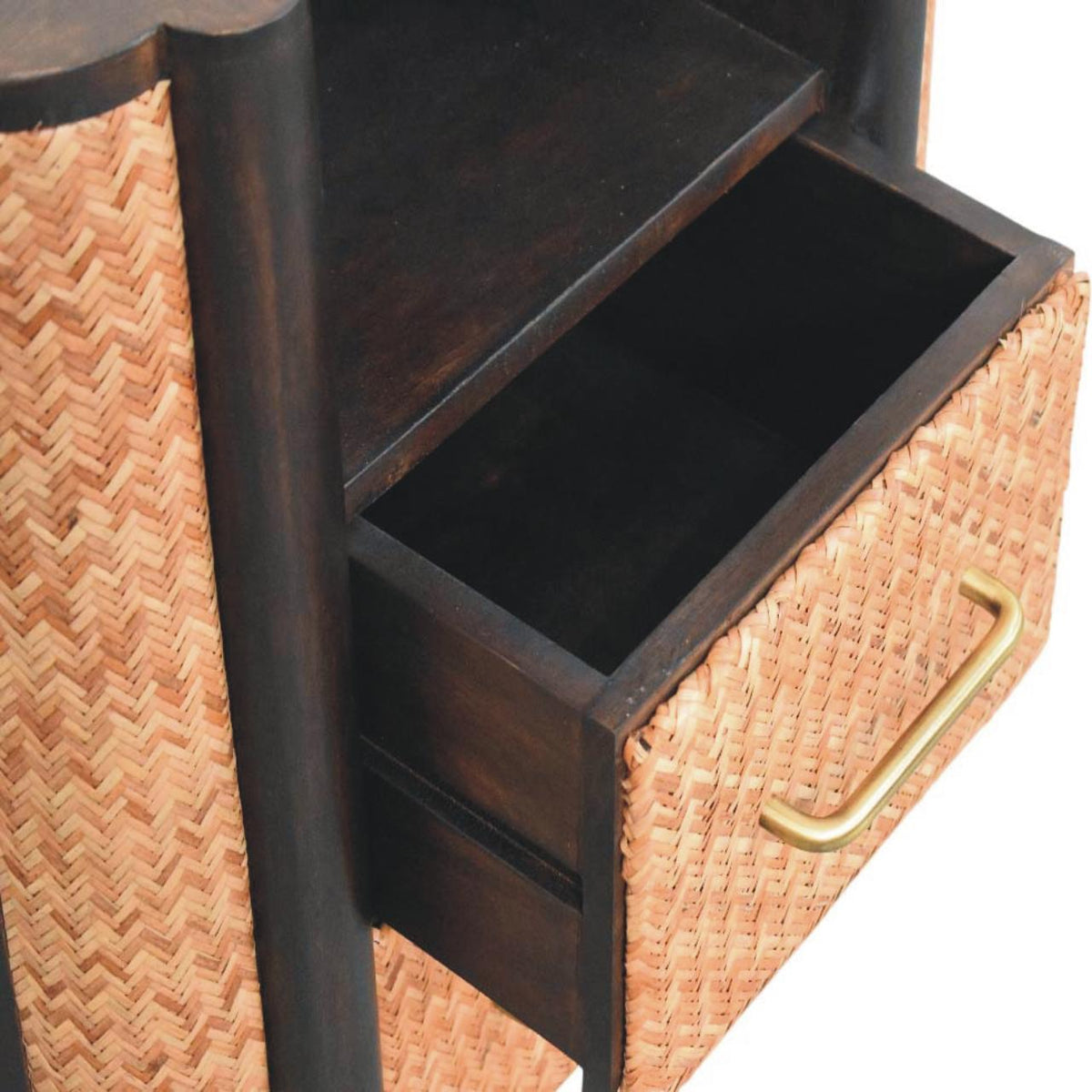 Havana Solid Mango Wood Nightstand – Velvet Mocha Finish