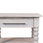 Spindle Solid Mango Wood Side Table – Acid Wash Finish