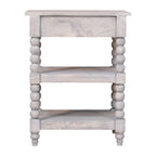 Spindle Solid Mango Wood Side Table – Acid Wash Finish