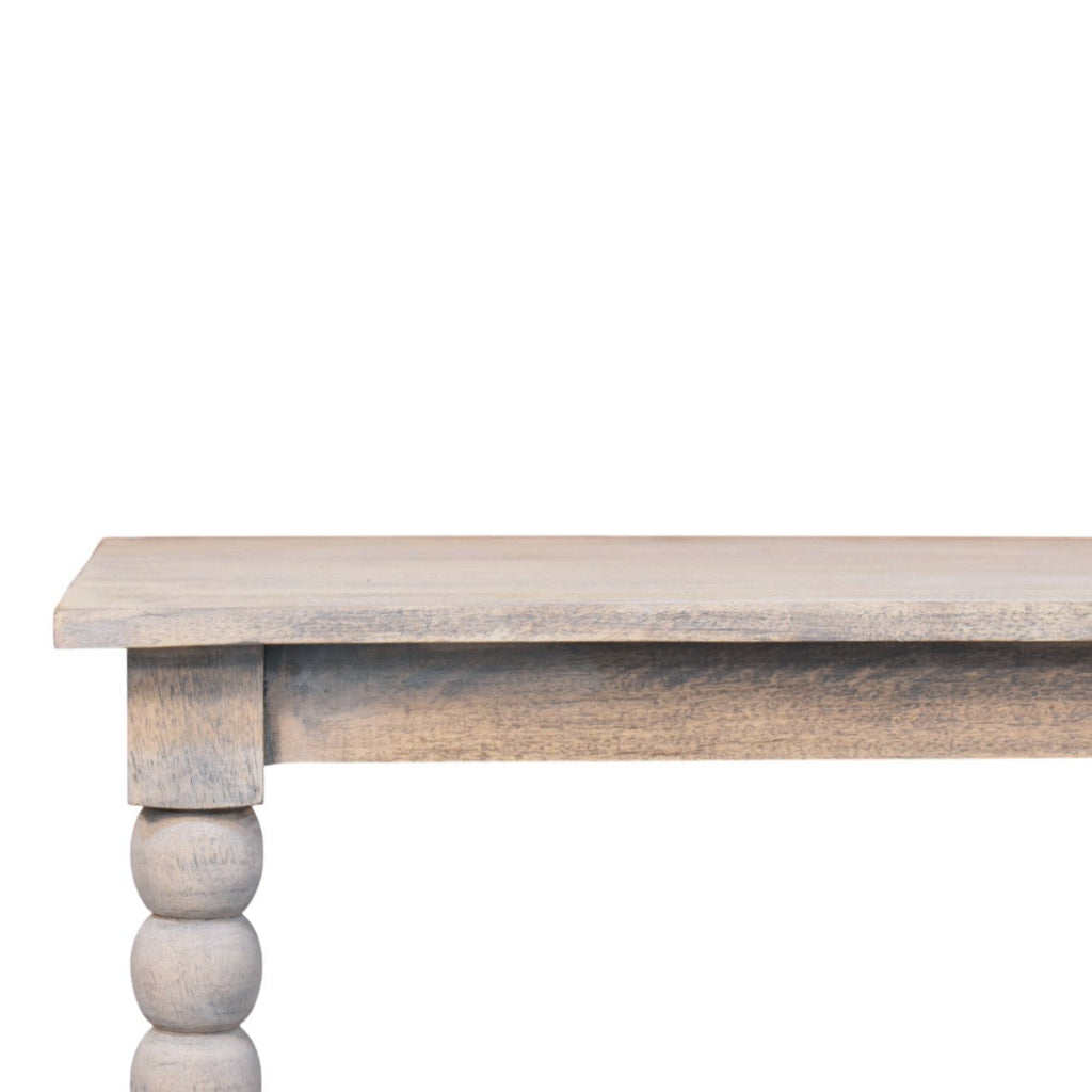 Spindle Washed Solid Mango Wood Coffee Table