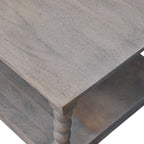 Spindle Washed Solid Mango Wood Coffee Table