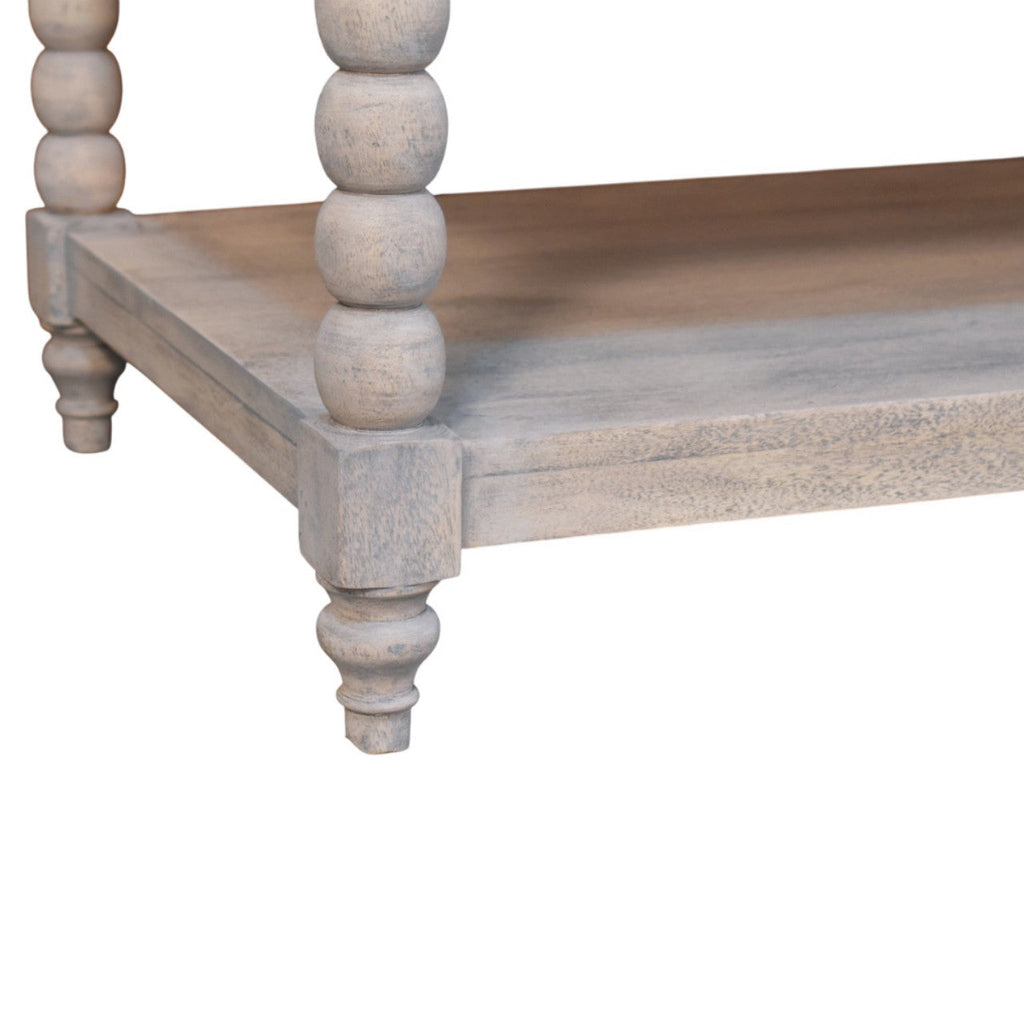 Spindle Washed Solid Mango Wood Coffee Table