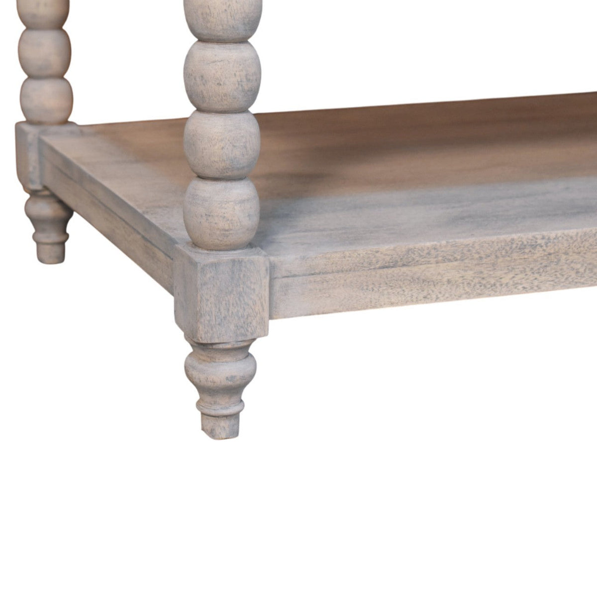 Spindle Washed Solid Mango Wood Coffee Table