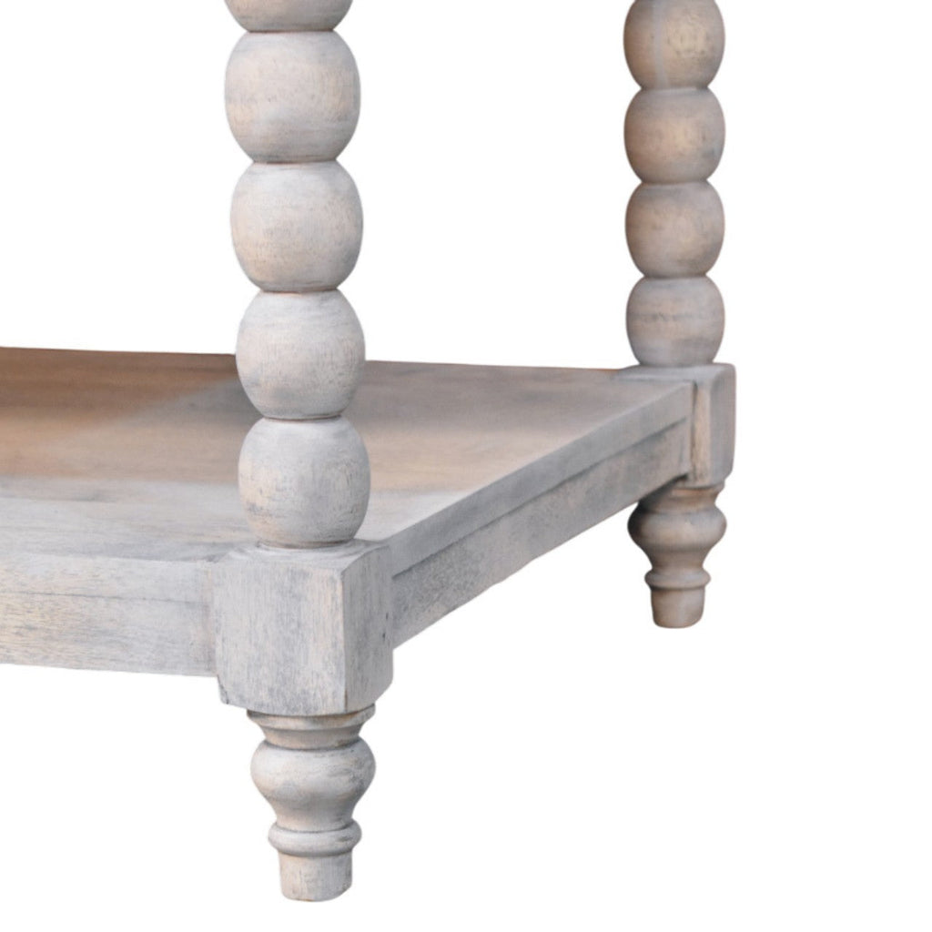 Spindle Washed Solid Mango Wood Coffee Table