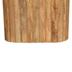 Marble Solid Mango Wood Side Table – Oak-Ish Finish