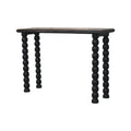 Spindle Linear Solid Mango Wood Console Table – Carbon Ash Finish