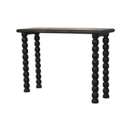 Spindle Linear Solid Mango Wood Console Table – Carbon Ash Finish