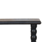 Spindle Linear Solid Mango Wood Console Table – Carbon Ash Finish