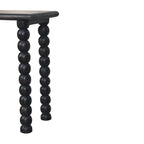 Spindle Linear Solid Mango Wood Console Table – Carbon Ash Finish