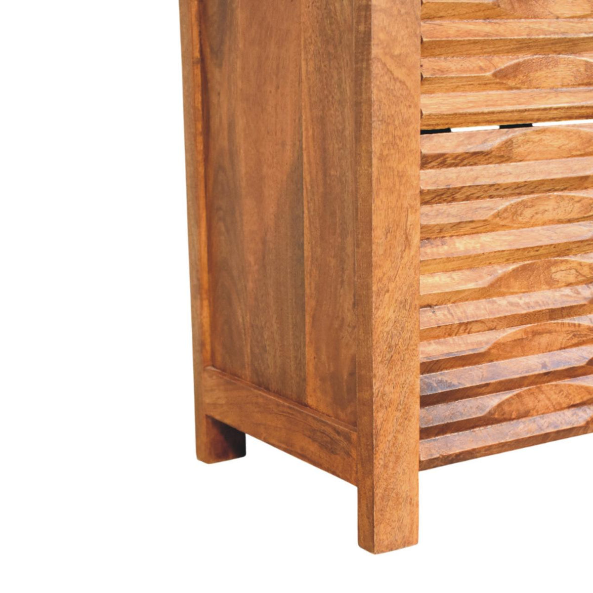 Amber Wavefront Solid Mango Wood Cabinet – Amber Oak Finish