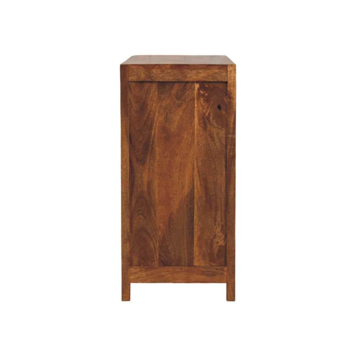 Amber Wavefront Solid Mango Wood Cabinet – Amber Oak Finish