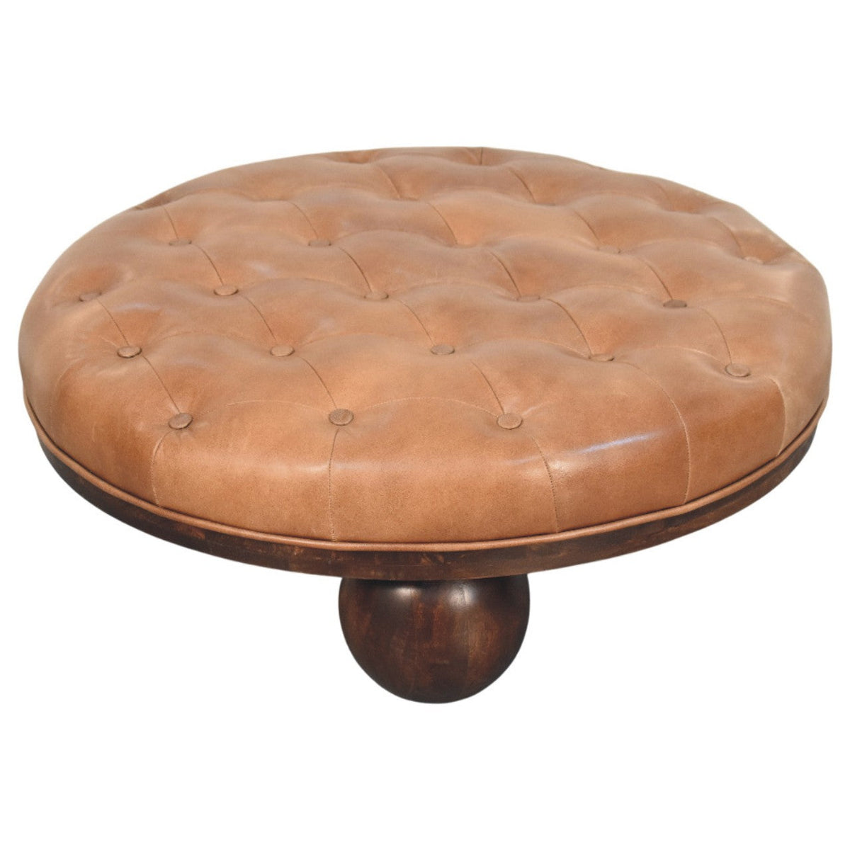 Sfera Solid Mango Wood Coffee Table – California Walnut Finish