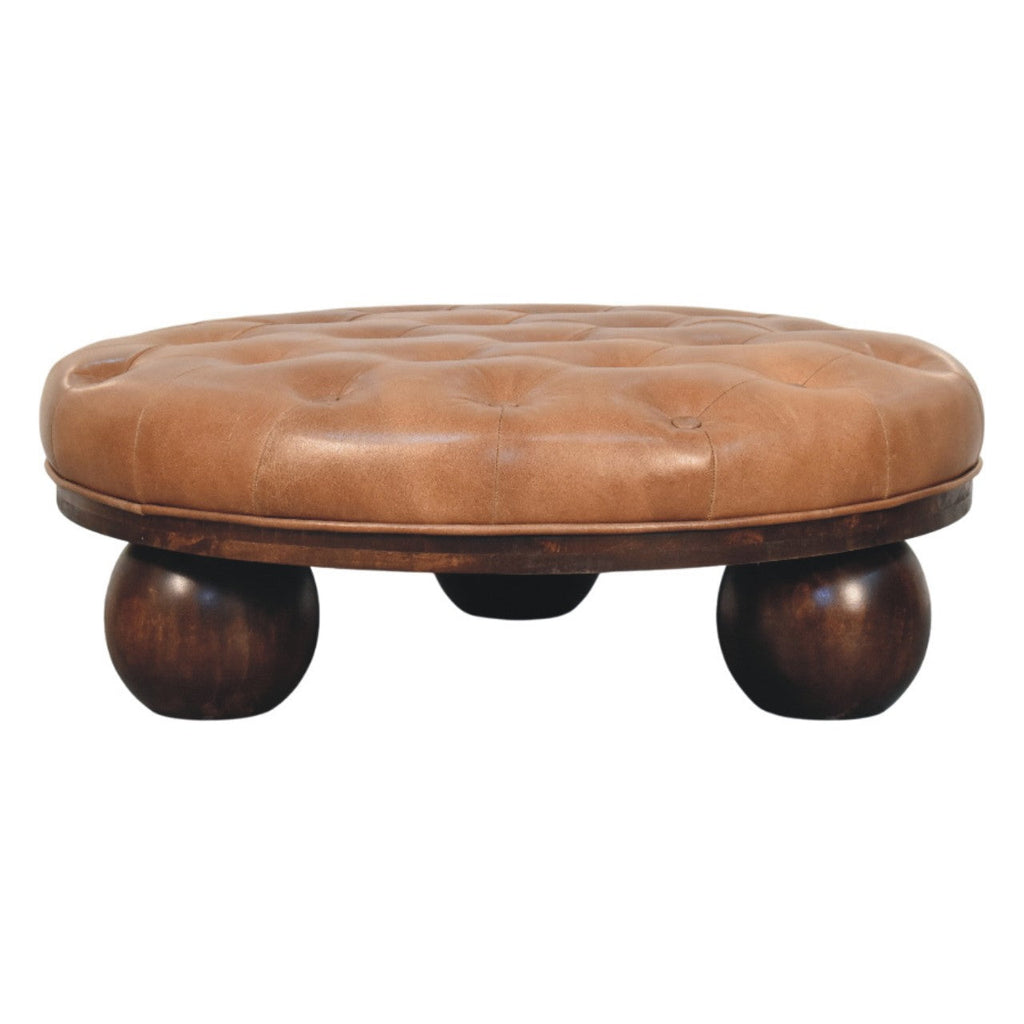 Sfera Solid Mango Wood Coffee Table – California Walnut Finish