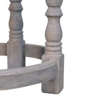 Rustic Charm Leather Stool – Acid Wash Finish