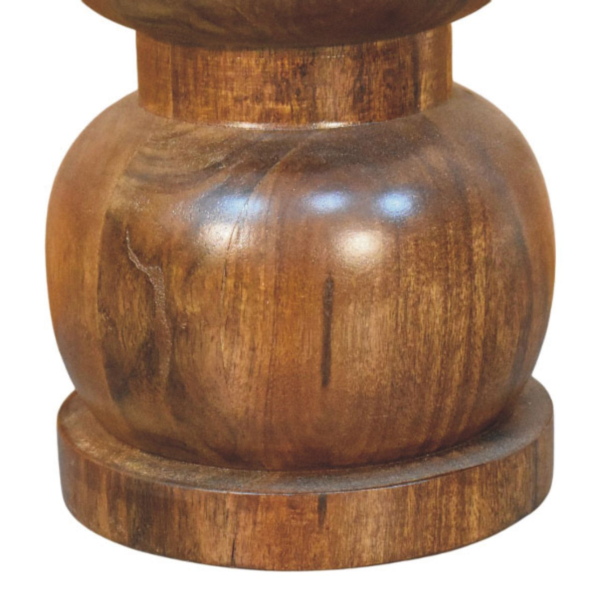 Marble Top Bulla Solid Mango Wood Side Table