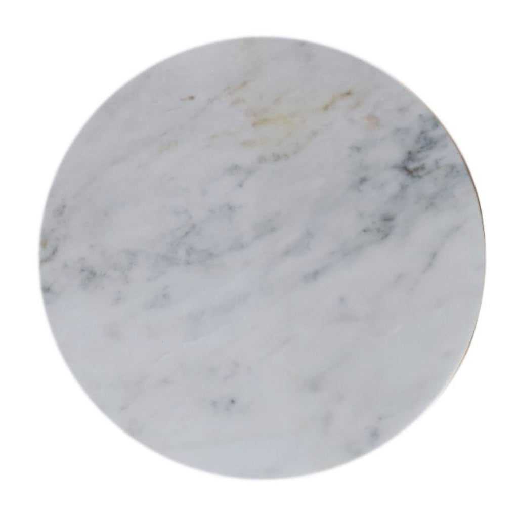 Marble Top Bulla Solid Mango Wood Side Table