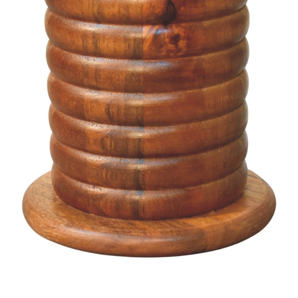 Sculpted Leg Solid Mango Wood Console – Amber Oak Finish