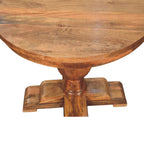 Wentworth Round Solid Mango Wood Dining Table – Golden Teak Finish