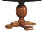 Wentworth Round Solid Mango Wood Dining Table – Golden Teak Finish