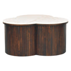 Verona Marble Solid Mango Wood Coffee Table – Velvet Mocha Finish